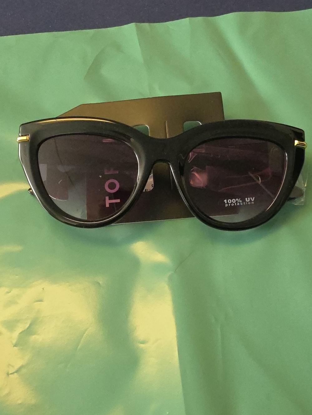 torrid Black Cat-Eye Sunglasses with Subtle Gold Accent
